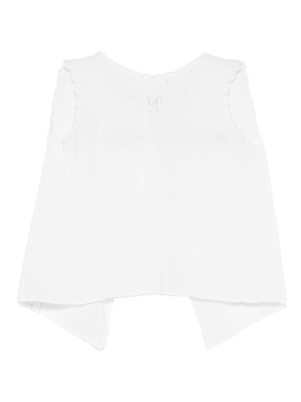 T-shirt per neonati Mariella Ferrari bianca con dettagli ricamati COB2 AZZURRO MARIELLA FERRARI KIDS 