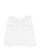 T-shirt per neonata Mariella Ferrari bianca con dettagli ricamati COG7 AZZURRO MARIELLA FERRARI KIDS 