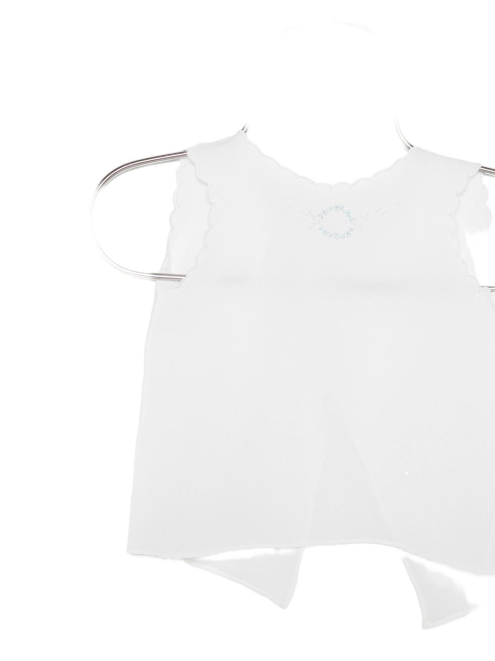 Canotta per neonata Mariella Ferrari bianca con bordo smerlato COH8 AZZURRO MARIELLA FERRARI KIDS 