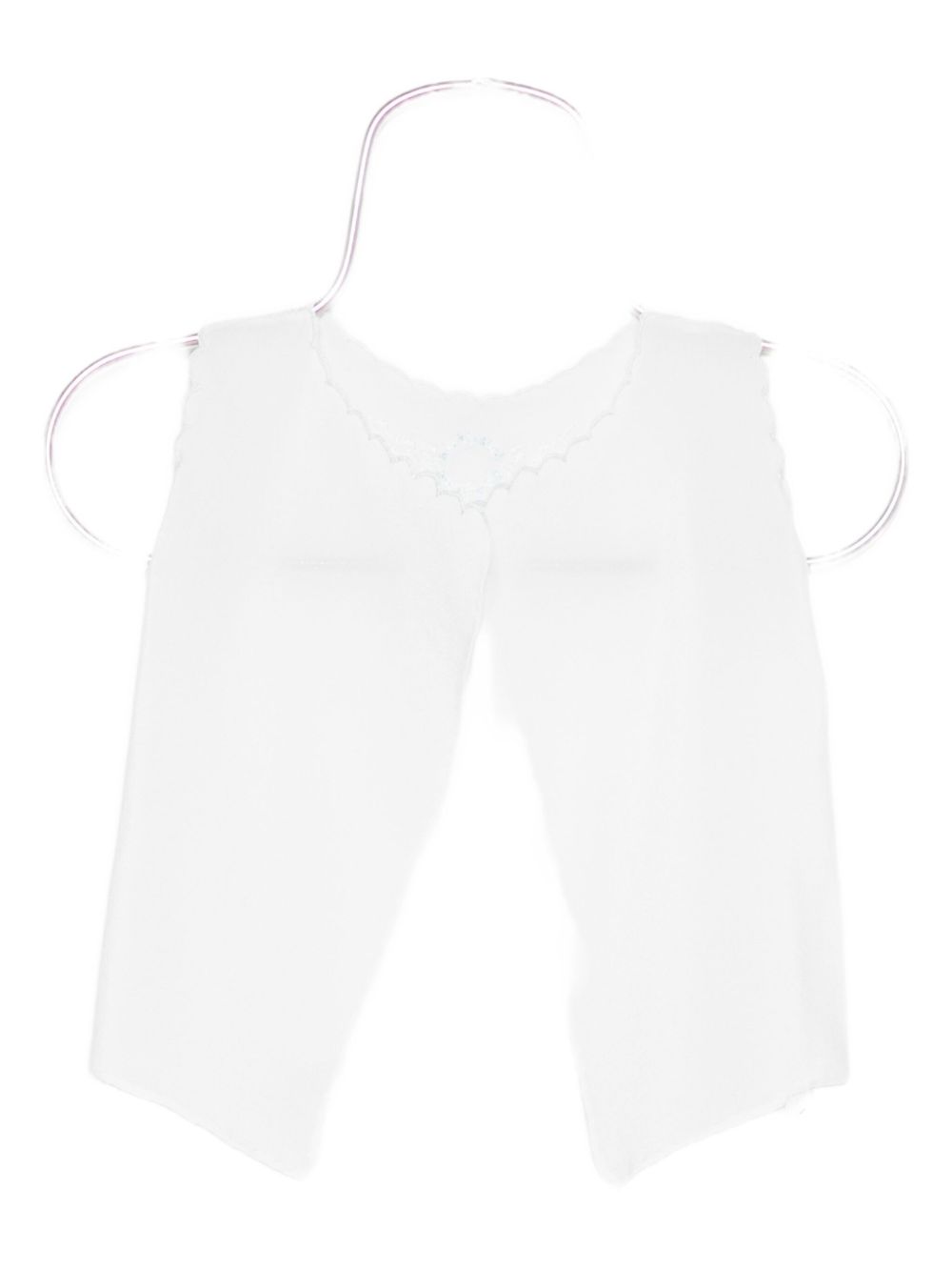Canotta per neonata Mariella Ferrari bianca con bordo smerlato COH8 AZZURRO MARIELLA FERRARI KIDS 