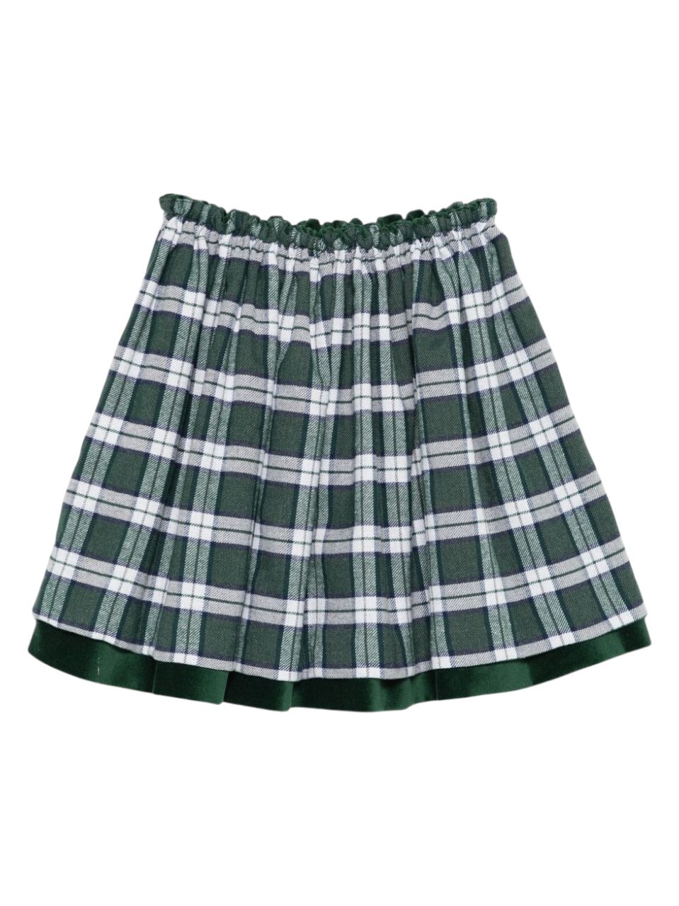Gonna per bambina Mariella Ferrari verde con motivo a quadri GNF6 044 056 MARIELLA FERRARI KIDS 