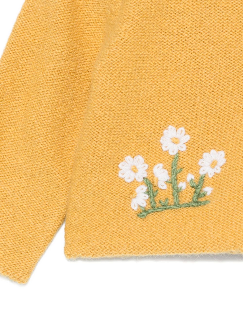 Cardigan per neonata Mariella Ferrari giallo con ricamo a fiori MGC3 154 MARIELLA FERRARI KIDS 