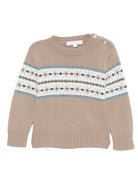 Maglione per neonato Mariella Ferrari beige con decorazione ricamata MGF6 150 MARIELLA FERRARI KIDS 