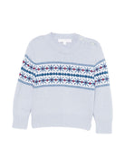 Maglione per neonato Mariella Ferrari azzurro con decorazione ricamata MGF6 151 MARIELLA FERRARI KIDS 