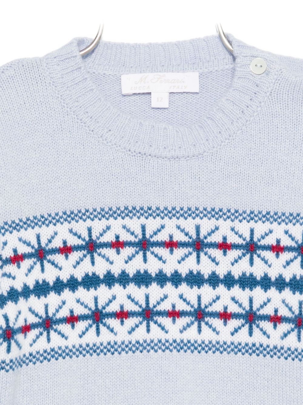 Maglione per neonato Mariella Ferrari azzurro con decorazione ricamata MGF6 151 MARIELLA FERRARI KIDS 