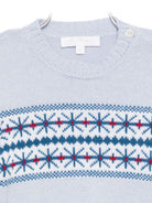 Maglione per neonato Mariella Ferrari azzurro con decorazione ricamata MGF6 151 MARIELLA FERRARI KIDS 