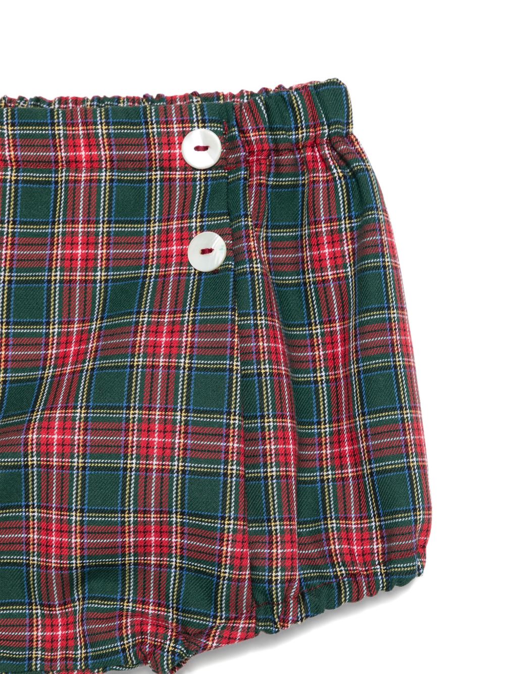 Shorts per neonato Mariella Ferrari rosso e verde con motivo a quadri PGB2 006 MARIELLA FERRARI KIDS 