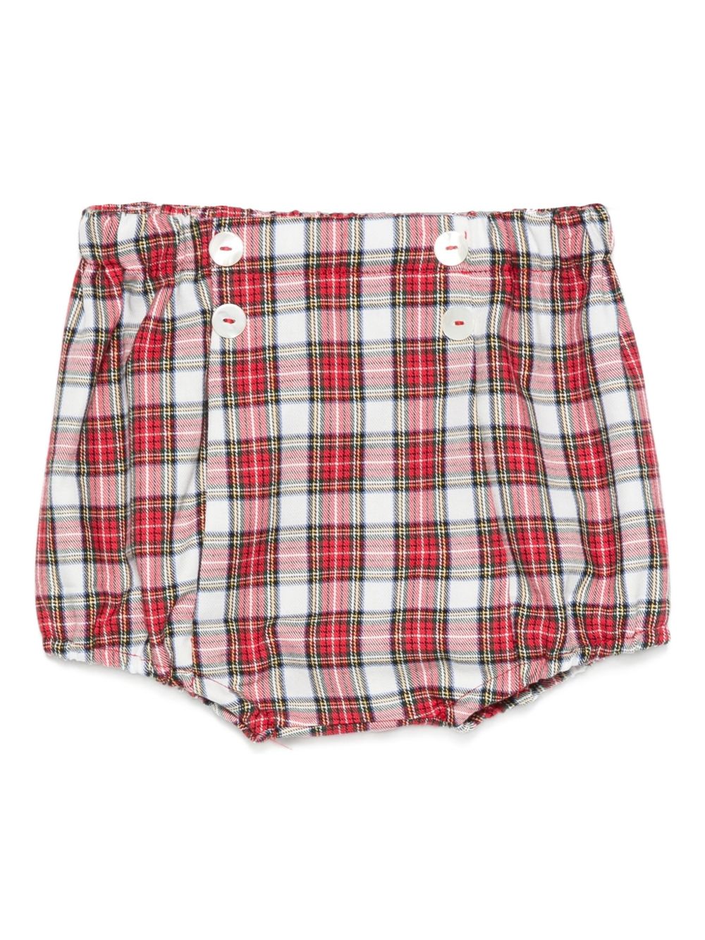 Shorts per neonato Mariella Ferrari rosso e bianco con motivo a quadri PGB2 007 MARIELLA FERRARI KIDS 