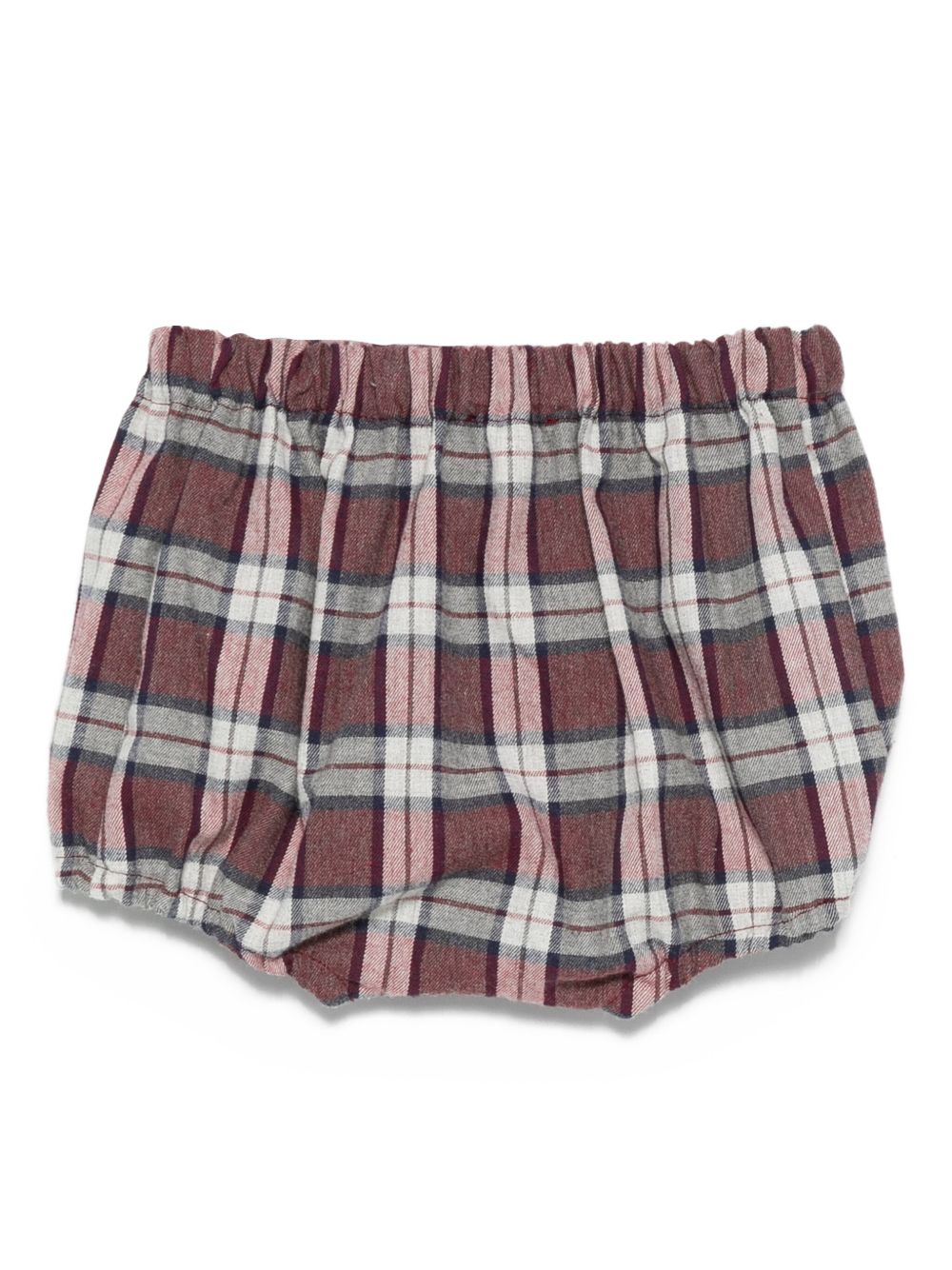 Shorts per neonato Mariella Ferrari bordeaux e bianco con motivo a quadri PGB2 046 MARIELLA FERRARI KIDS 