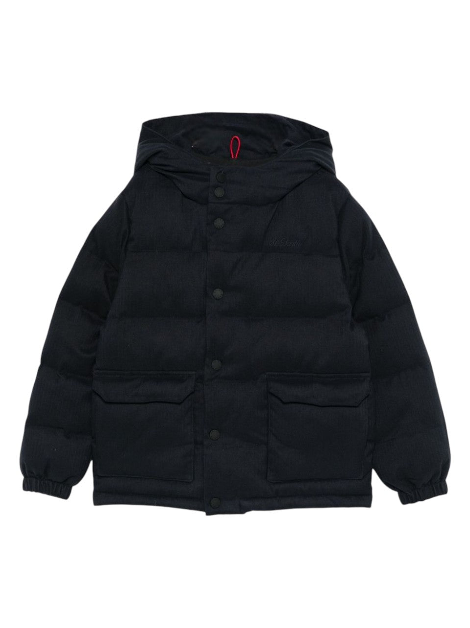 Giubbino Baxter P Jr Flannel per bambino MC2 Saint Barth Kids blu con stampa grafica sul retro BAX0009 00050I MC2 ST. BARTH KIDS 