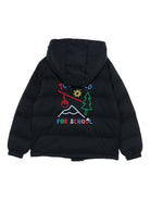 Giubbino Baxter P Jr Flannel per bambino MC2 Saint Barth Kids blu con stampa grafica sul retro BAX0009 00050I MC2 ST. BARTH KIDS 