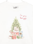 Felpa per bambina MC2 Saint Barth Kids bianca con stampa grafica natalizia BRN0002 01055I MC2 ST. BARTH KIDS 