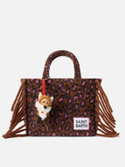 Charm con mini volpe peluche per bambini MC2 ST. Barth Kids arancione con laccio rosso CHARF01 01816I MC2 ST. BARTH KIDS 