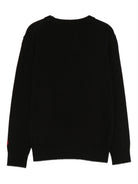 Maglione per bambino MC2 Saint Barth Kids nero con ricamo Grinch sul davanti DOU0001 02490I MC2 ST. BARTH KIDS 