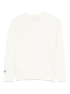 Maglione per bambino MC2 Saint Barth Kids bianco con stampa grafica "Friends forever" DOU0019 00340I MC2 ST. BARTH KIDS 