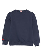 Felpa per bambino MC2 Saint Barth Kids blu con stampa grafica Batman Robin e Babbo Natale HUT0004 01734I MC2 ST. BARTH KIDS 
