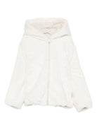 Giubbino per bambina MC2 Saint Barth Kids bianco con applicazione orecchie da orso HYSO002 00355I MC2 ST. BARTH KIDS 