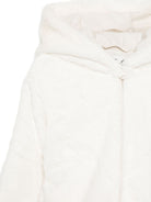 Giubbino per bambina MC2 Saint Barth Kids bianco con applicazione orecchie da orso HYSO002 00355I MC2 ST. BARTH KIDS 