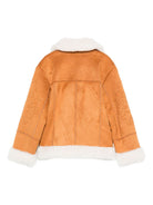 Giubbino per bambina MC2 Saint Barth Kids marrone con colletto in pelliccia sintetica LOA003 00199I MC2 ST. BARTH KIDS 