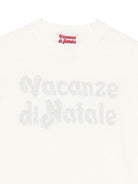 Maglione per bambina MC2 Saint Barth Kids bianco con scritta "Vacanze di Natale" PRC0001 00433I MC2 ST. BARTH KIDS 
