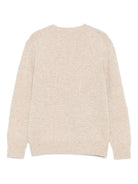 Maglione per bambina MC2 Saint Barth Kids beige con scritta ricamata sul davanti "Dolcemente complicata" PRC0001 00670I MC2 ST. BARTH KIDS 
