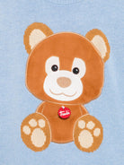 Maglione per bambini MC2 Saint Barth Kids x Trudi azzurro con ricamo Orsetto sul davanti PRC0001 01983I MC2 ST. BARTH KIDS 
