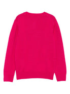 Maglione per bambina MC2 Saint Barth Kids x Trudi fucsia con Panda ricamato sul davanti PRC0001 01984I MC2 ST. BARTH KIDS 