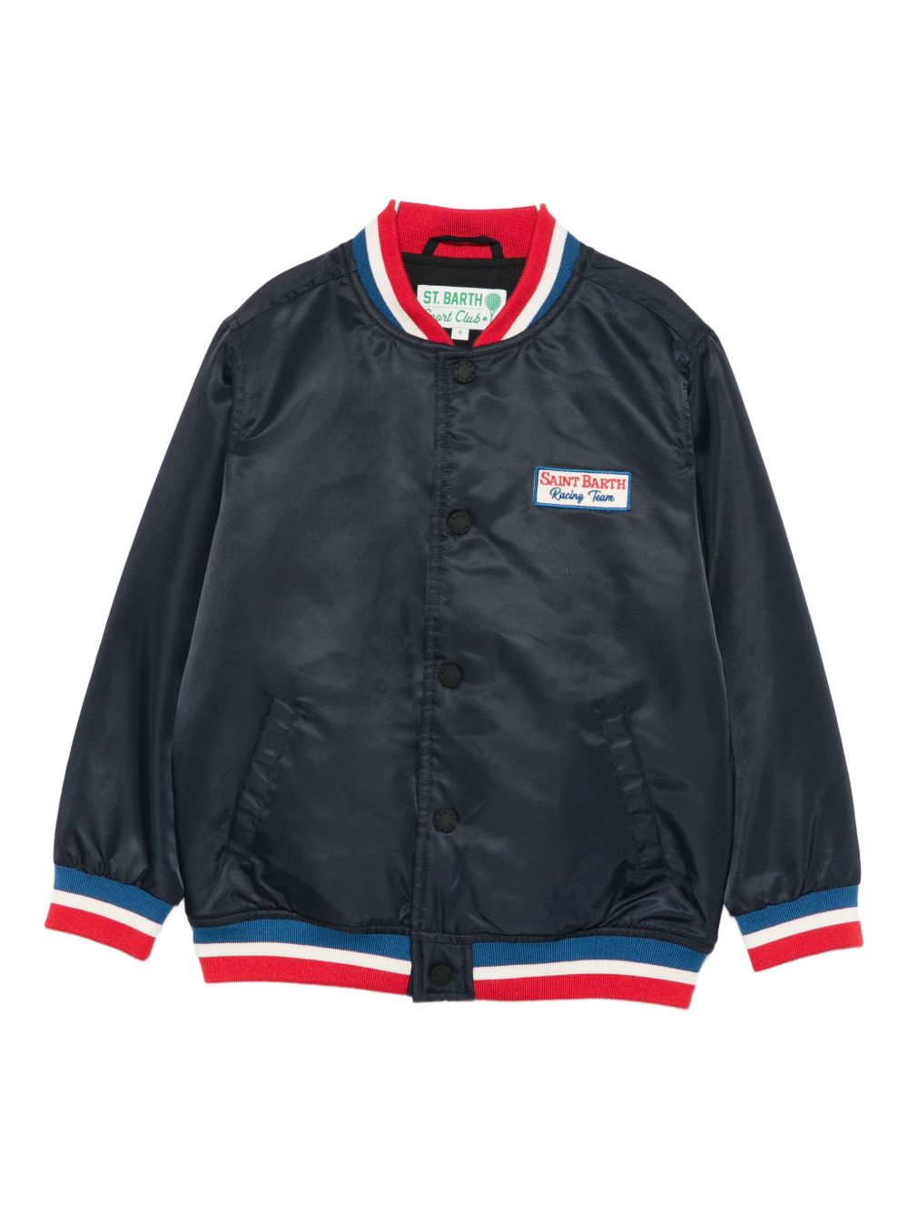 Giacca per bambino MC2 Saint Barth Kids x Peanuts Wells Jr. blu con toppa logo WEL001 00062I MC2 ST. BARTH KIDS 