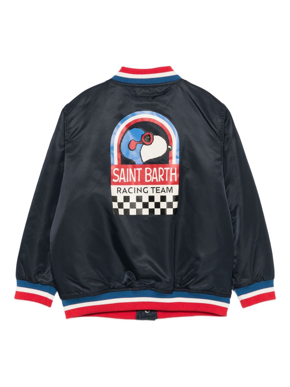 Giacca per bambino MC2 Saint Barth Kids x Peanuts Wells Jr. blu con toppa logo WEL001 00062I MC2 ST. BARTH KIDS 
