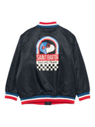 Giacca per bambino MC2 Saint Barth Kids x Peanuts Wells Jr. blu con toppa logo WEL001 00062I MC2 ST. BARTH KIDS 