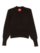 Maglia per donna Merci marrone con colletto stile polo W206 COFFEE MERCI 
