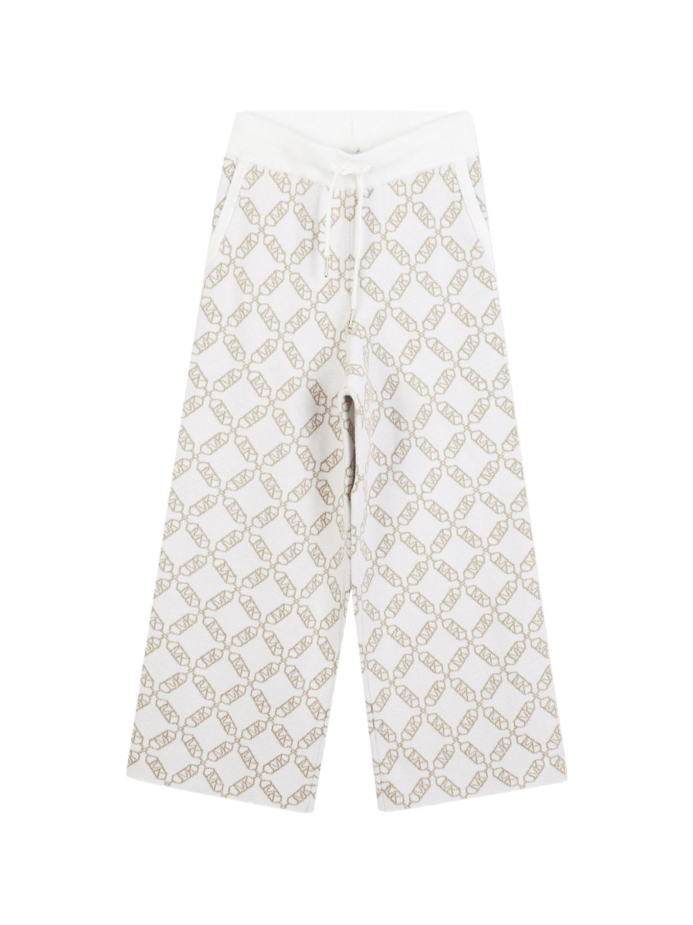 Pantaloni sportivi per bambina Michael Kors Kids bianchi con monogramma R30452 N52 MICHAEL KORS KIDS 