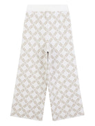 Pantaloni sportivi per bambina Michael Kors Kids bianchi con monogramma R30452 N52 MICHAEL KORS KIDS 