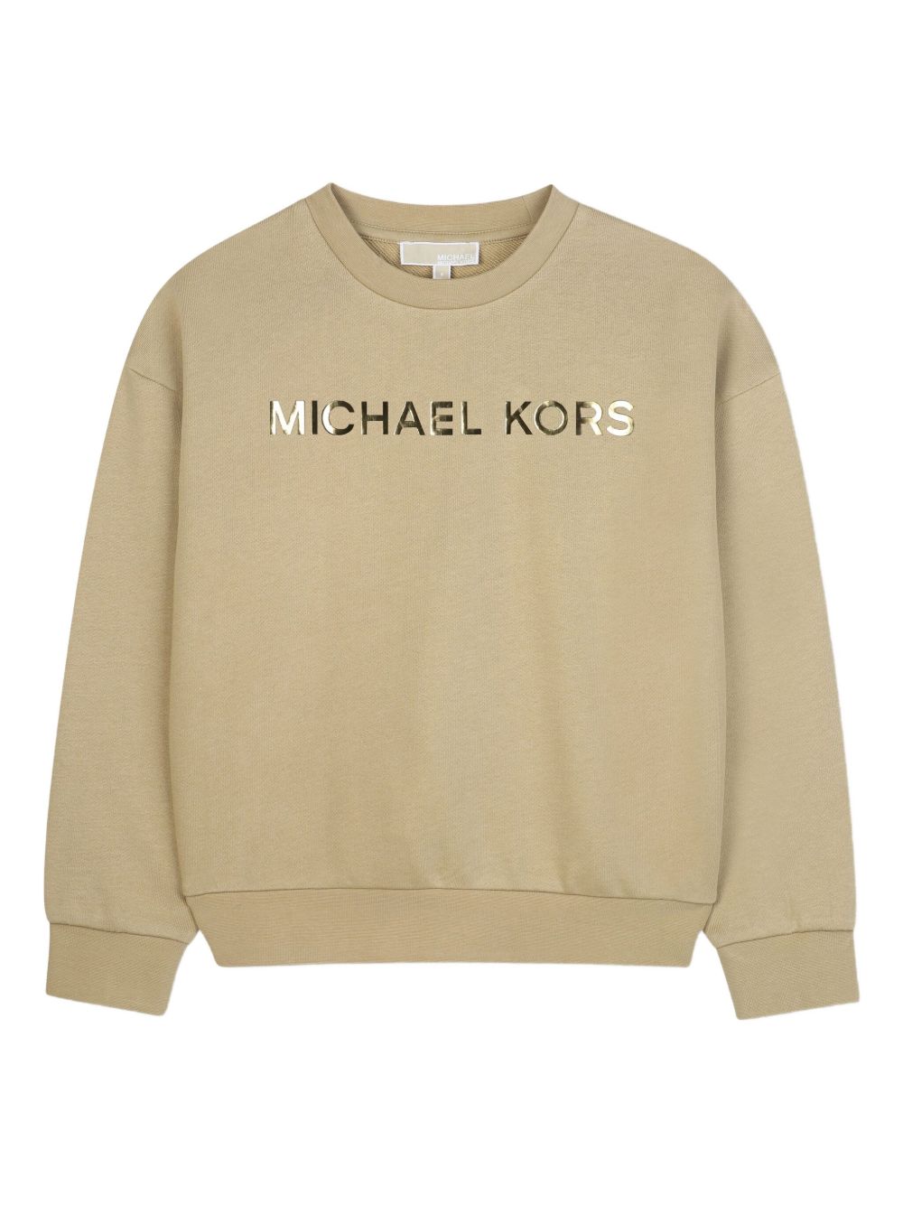 Felpa per bambina Michael Kors Kids beige con stampa logo R30469 23B MICHAEL KORS KIDS 