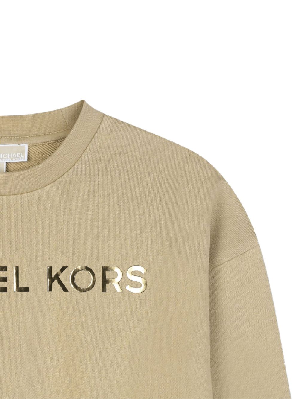 Felpa per bambina Michael Kors Kids beige con stampa logo R30469 23B MICHAEL KORS KIDS 