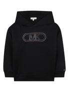 Felpa per bambina Michael Kors Kids nero con strass R30473 09B MICHAEL KORS KIDS 