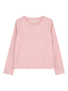 T-shirt per bambina Michael Kors Kids rosa con ricamo logo R30493 45R MICHAEL KORS KIDS 