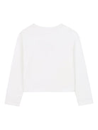 T-shirt per bambina Michael Kors Kids bianca con dettaglio logo R30495 117 MICHAEL KORS KIDS 