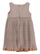 Abito per bambina Mi Mi Sol marrone con motivo a quadri MFAB736TS1051 BRW MIMISOL KIDS 