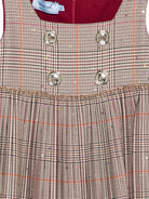 Abito per bambina Mi Mi Sol marrone con motivo a quadri MFAB736TS1051 BRW MIMISOL KIDS 