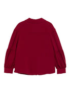 Camicia per bambina Mi Mi Sol rosso colletto stile polo MFCA105TS0322 BRD MIMISOL KIDS 