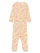 Tutina per neonata Mini Rodini beige con stampa animalier 1100029613 BEIGE MINI RODINI KIDS 