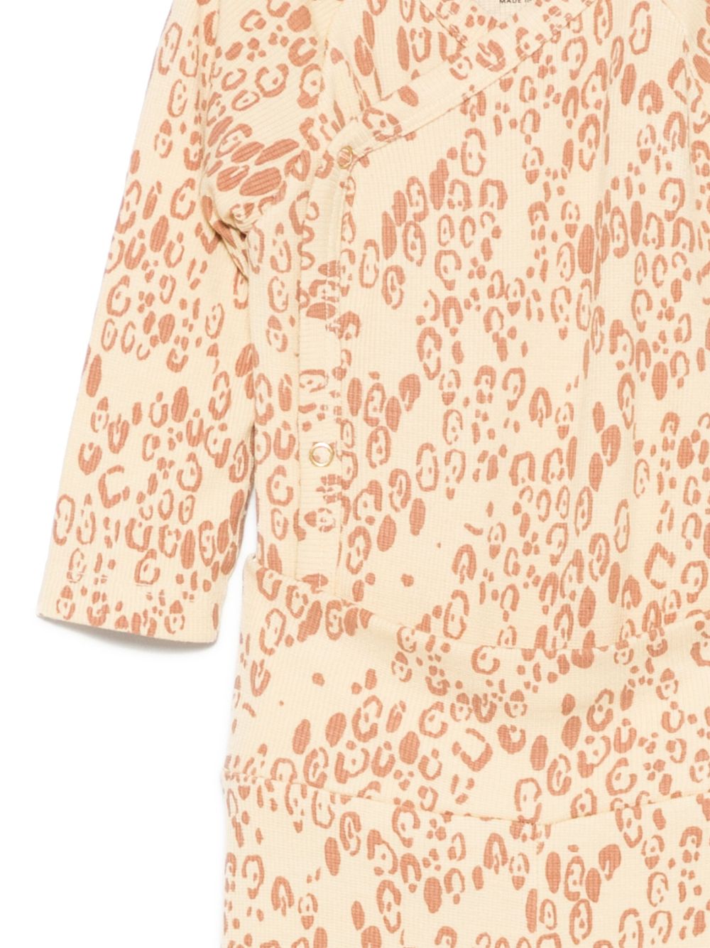 Tutina per neonata Mini Rodini beige con stampa animalier 1100029613 BEIGE MINI RODINI KIDS 