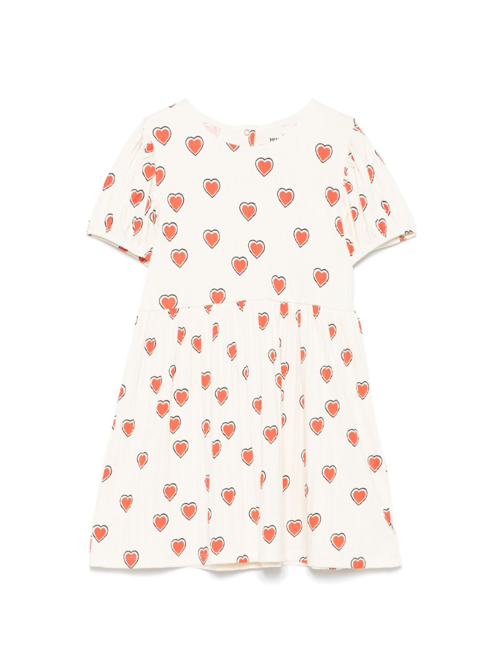 Abito per bambina Mini Rodini bianco con gonna svasata e stampa grafica all-over 2565010211 OFF-WHITE MINI RODINI KIDS 