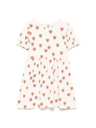 Abito per bambina Mini Rodini bianco con gonna svasata e stampa grafica all-over 2565010211 OFF-WHITE MINI RODINI KIDS 