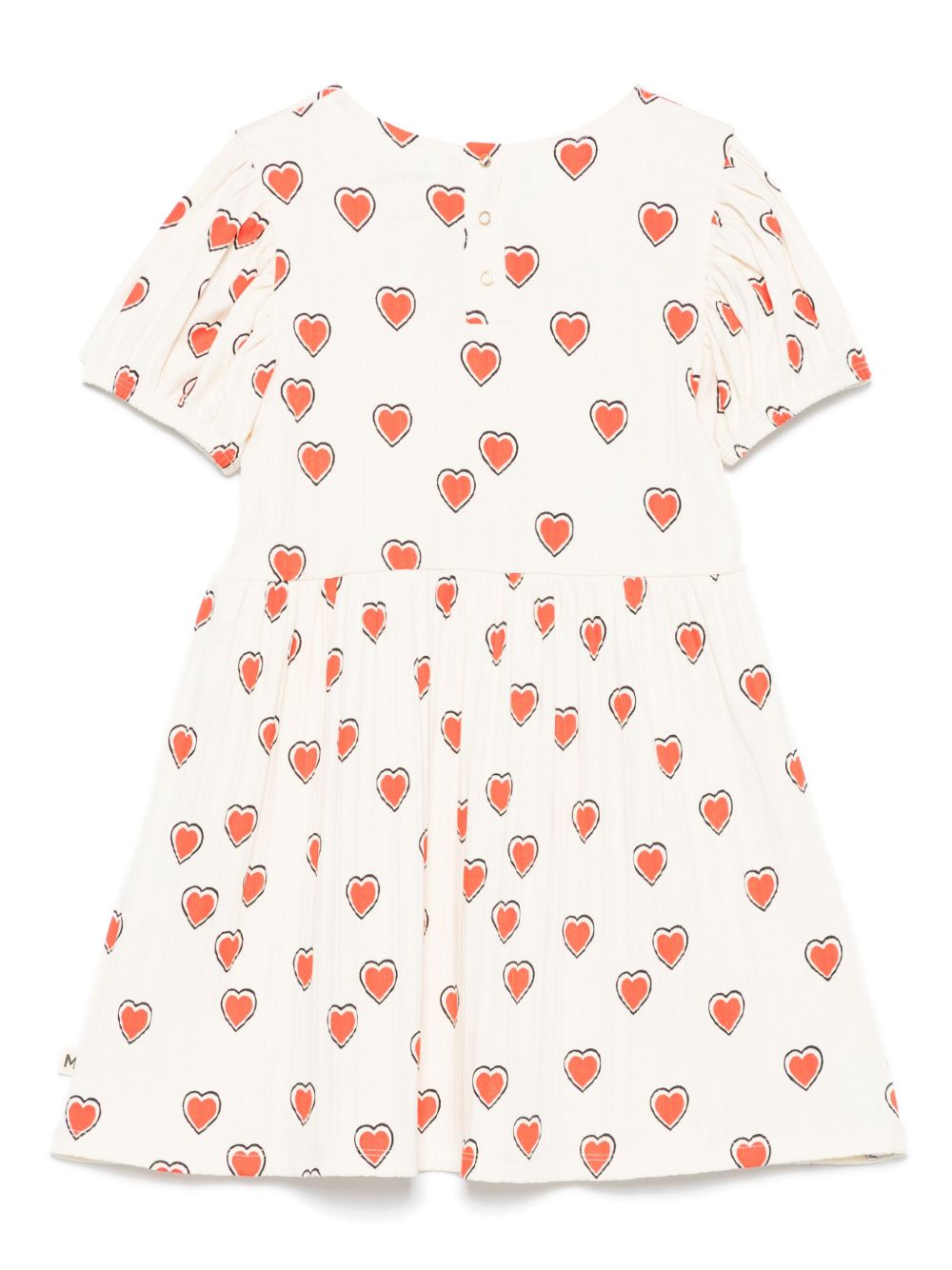 Abito per bambina Mini Rodini bianco con gonna svasata e stampa grafica all-over 2565010211 OFF-WHITE MINI RODINI KIDS 