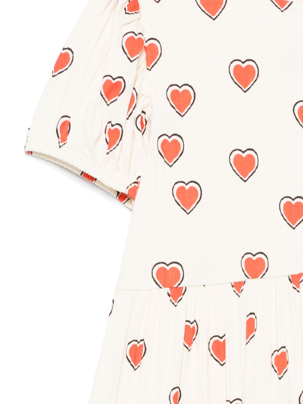 Abito per bambina Mini Rodini bianco con gonna svasata e stampa grafica all-over 2565010211 OFF-WHITE MINI RODINI KIDS 