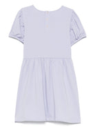 Abito per bambina Mini Rodini lilla con stampa grafica sul davanti 2565010545 PURPLE MINI RODINI KIDS 