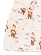 Abito per bambina Mini Rodini bianco con stampa grafica all-over e orlo dritto 2565011411 OFF-WHITE MINI RODINI KIDS 