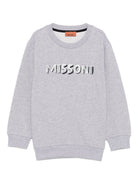 Felpa per bambino Missoni Kids grigio con logo ricamato MX4Q10 Z3188 805 MISSONI KIDS 